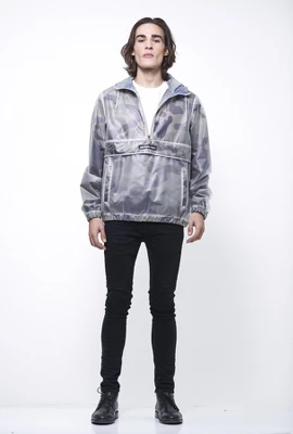 Members Only Mens Printed Camo Transluscent Pullover Half Zip Layering Jacket 5 Members Only Mens Printed Camo Transluscent Pullover Half Zip Layering Jacket - Image 3