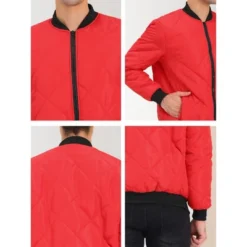 Lars Amadeus Men's Puffer Coat Lightweight Zip Up Quilted Baseball Bomber Jacket -Refrigiwear US Shop GUEST 9eab568e 2d6a 45fc 9109 635c321a3a85