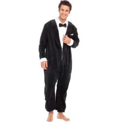 Men's Tuxedo Adult Onesie, Plush Fleece Novelty Pajamas Set -Refrigiwear US Shop GUEST a618d5ab 8ac6 4567 8621 878c238f6d38