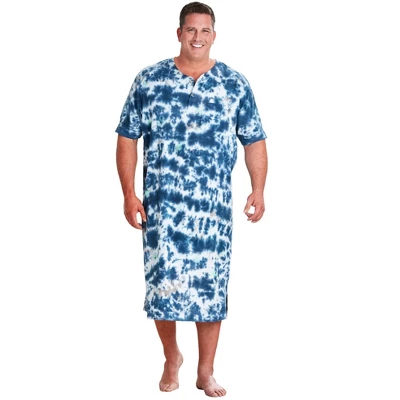 KingSize Men's Big & Tall Short-Sleeve Henley Nightshirt Pajamas 15 KingSize Men's Big & Tall Short-Sleeve Henley Nightshirt Pajamas - Image 13