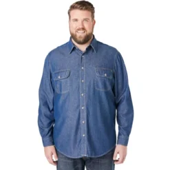 Boulder Creek By KingSize Men's Big & Tall Long Sleeve Denim And Twill Shirt -Refrigiwear US Shop GUEST b50abdb3 9be3 4b27 87d2 1317a8ea23f7