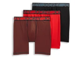 Jockey Men's Active Microfiber 9" Long Leg Boxer Brief - 3 Pack -Refrigiwear US Shop GUEST bb530bec 823e 484a a806 f93ce0c2dc2d
