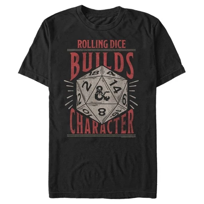 Men's Dungeons & Dragons Rolling Dice Builds Character T-Shirt 5 Men's Dungeons & Dragons Rolling Dice Builds Character T-Shirt - Image 3