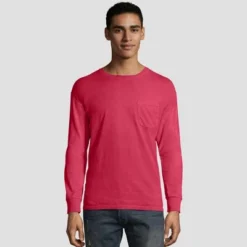 Hanes Men's Long Sleeve 1901 Garment Dyed Pocket T-Shirt -Refrigiwear US Shop GUEST bffd7ab8 b8f1 4fc4 b24d be22ed3e275f
