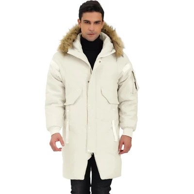 Lars Amadeus Men's Puffer Coat Windbreaker Heavyweight Faux Fur Hooded Parka Jacket 8 Lars Amadeus Men's Puffer Coat Windbreaker Heavyweight Faux Fur Hooded Parka Jacket - Image 6