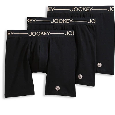 Jockey Men's Organic Cotton Stretch 6.5" Boxer Brief - 3 Pack 6 Jockey Men's Organic Cotton Stretch 6.5" Boxer Brief - 3 Pack - Image 4