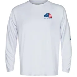 Mad Pelican Circle Palm Flag Sun Kicker Raglan UV Long Sleeve T-Shirt - White -Refrigiwear US Shop GUEST c830a84a 8110 4247 a338 656c46e82d39