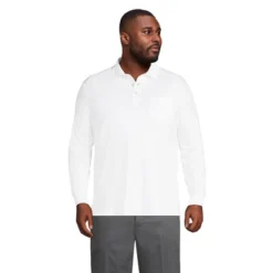Lands' End Men's Long Sleeve Super Soft Supima Polo Shirt With Pocket -Refrigiwear US Shop GUEST d120cd2c c552 4e4f a28c b862bb94790a