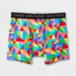 Pair Of Thieves Men's Rainbow Abstract Print Super Fit Boxer Briefs - Red/Blue/Green -Refrigiwear US Shop GUEST d6992a95 9fe9 4ae0 89de 969288b81e1a