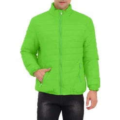 Lars Amadeus Men's Puffer Jacket Winter Warm Full Zip Stand Collar Quilting Coat -Refrigiwear US Shop GUEST d7320b78 86a1 4163 ae53 3b0777f854b4