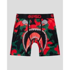PSD Men's Warface Print Boxer Briefs 2pk - Dark Green/Red/Black