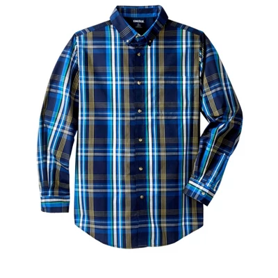 KingSize Men's Big & Tall Long Sleeve Wrinkle Free Sport Shirt 7 KingSize Men's Big & Tall Long Sleeve Wrinkle Free Sport Shirt - Image 5