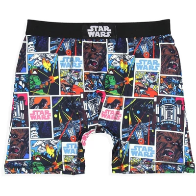 Star Wars Mens' 2 Pack Comic Millennium Falcon Boxers Underwear Boxer Briefs Multicolored 5 Star Wars Mens' 2 Pack Comic Millennium Falcon Boxers Underwear Boxer Briefs Multicolored - Image 3