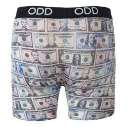 Odd Sox Men's Funny Underwear Boxer Briefs Cash Money Bills Graphic Print