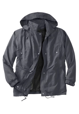 KingSize Men's Big & Tall Fleece-lined Taslan Anorak 8 KingSize Men's Big & Tall Fleece-lined Taslan Anorak - Image 6