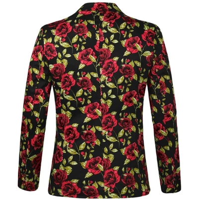 Lars Amadeus Men's Prom Floral Slim Fit One Button Lightweight Prom Suit Blazer Jacket 3 Lars Amadeus Men's Prom Floral Slim Fit One Button Lightweight Prom Suit Blazer Jacket
