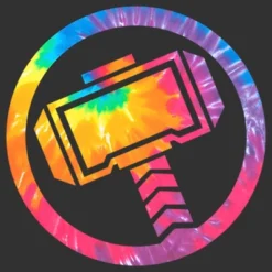 Men's Marvel Thor Mjolnir Tie-Dye Hammer T-Shirt