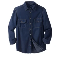 Front Page 29 Boulder Creek By KingSize Men's Big & Tall Long Sleeve Denim And Twill Shirt