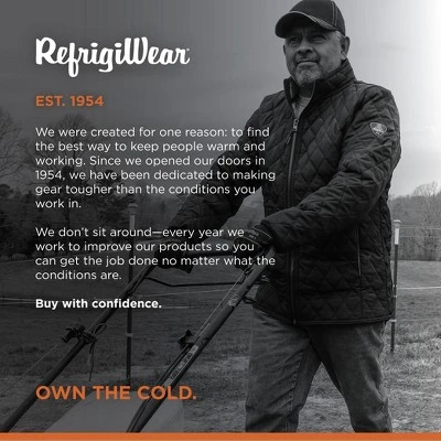 RefrigiWear Men's Lightweight Warm Insulated Diamond Quilted Jacket 6 RefrigiWear Men's Lightweight Warm Insulated Diamond Quilted Jacket - Image 4