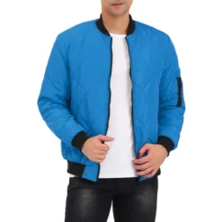 Lars Amadeus Men's Puffer Coat Lightweight Zip Up Quilted Baseball Bomber Jacket -Refrigiwear US Shop GUEST f571c38a ffda 48e7 b306 1592639158e4