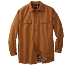 Boulder Creek By KingSize Men's Big & Tall Flannel-Lined Twill Shirt Jacket By -Refrigiwear US Shop GUEST f5a77281 fbce 4879 baef a63317f1810d