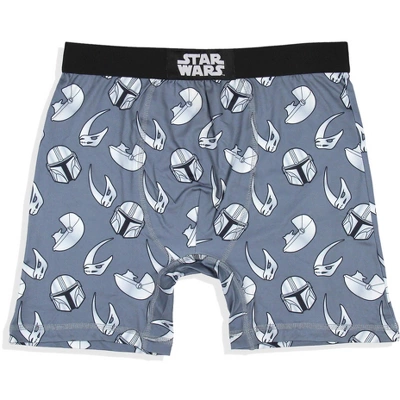 Star Wars Mens' The Mandalorian 2 Pack Boxers Underwear Boxer Briefs Grey 3 Star Wars Mens' The Mandalorian 2 Pack Boxers Underwear Boxer Briefs Grey