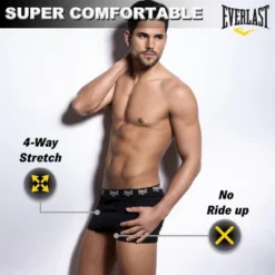 Everlast Value Pack 6pcs Mens Cotton Boxer Briefs Breathable Tagless Stretch Underwear For Men