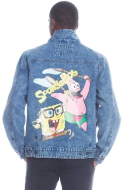 Members Only Mens SpongeBob Denim Jacket -Refrigiwear US Shop GUEST fd54b9a8 0512 45cd 8e2f 4e4a69b8b370